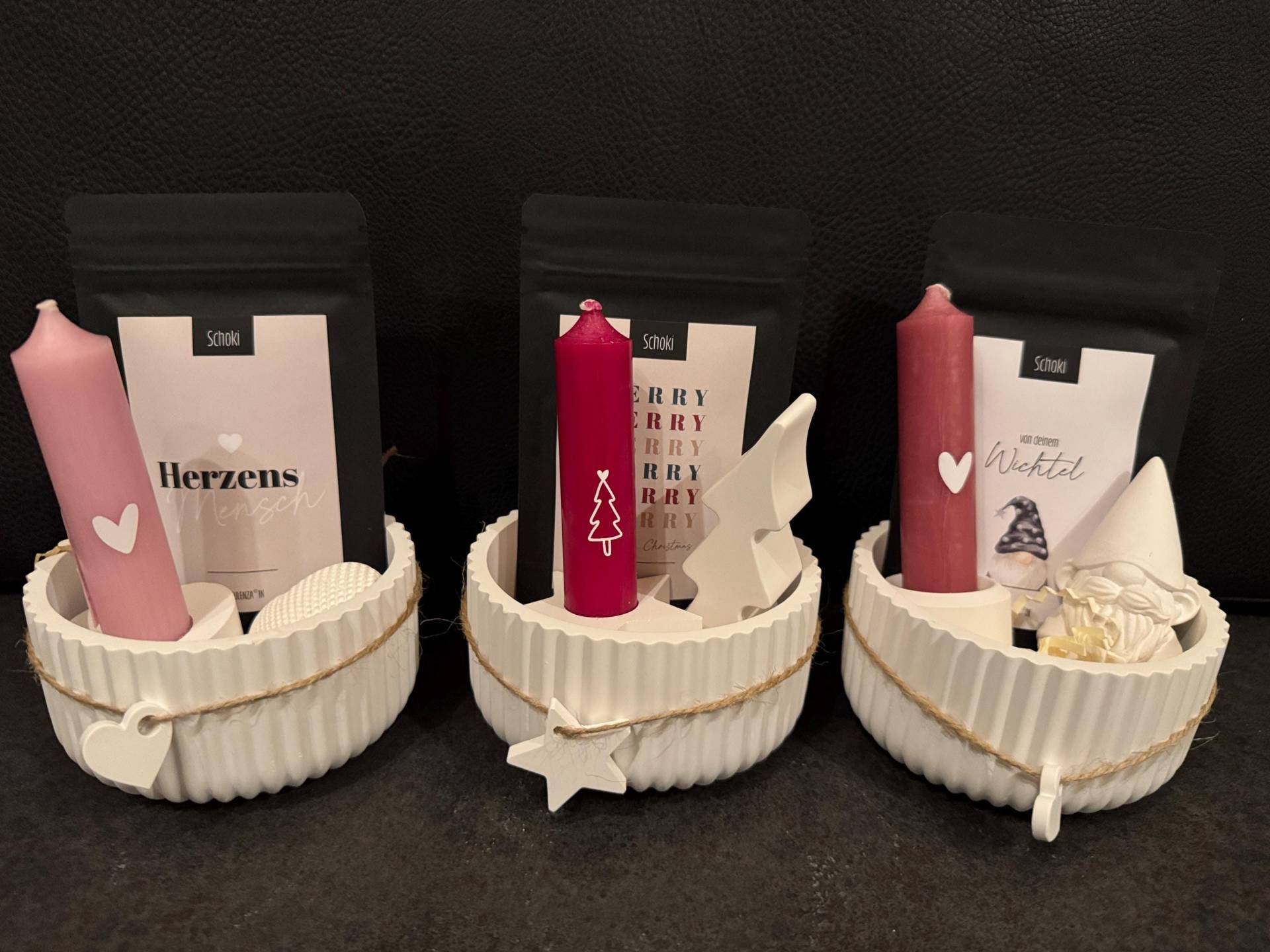 Geschenk Set Raysin Schoko Kerze Wichtel Weihnachten Herzensmensch von Etsy - KerstinKreativLaden