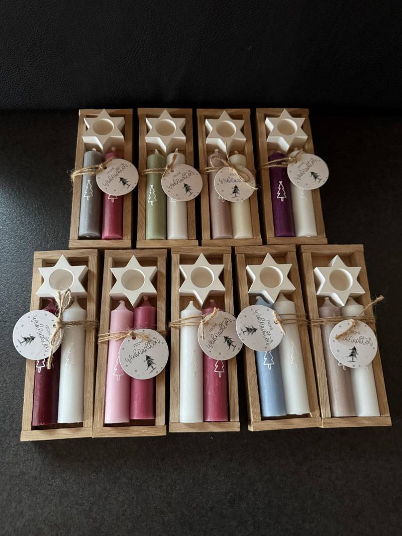 Geschenk Set in Holz Box Kerzen Kerzenständer Raysin Weihnachten Geschenk Set in Holz Box Kerzen Kerzenständer Raysin Weihnachten von Etsy - KerstinKreativLaden