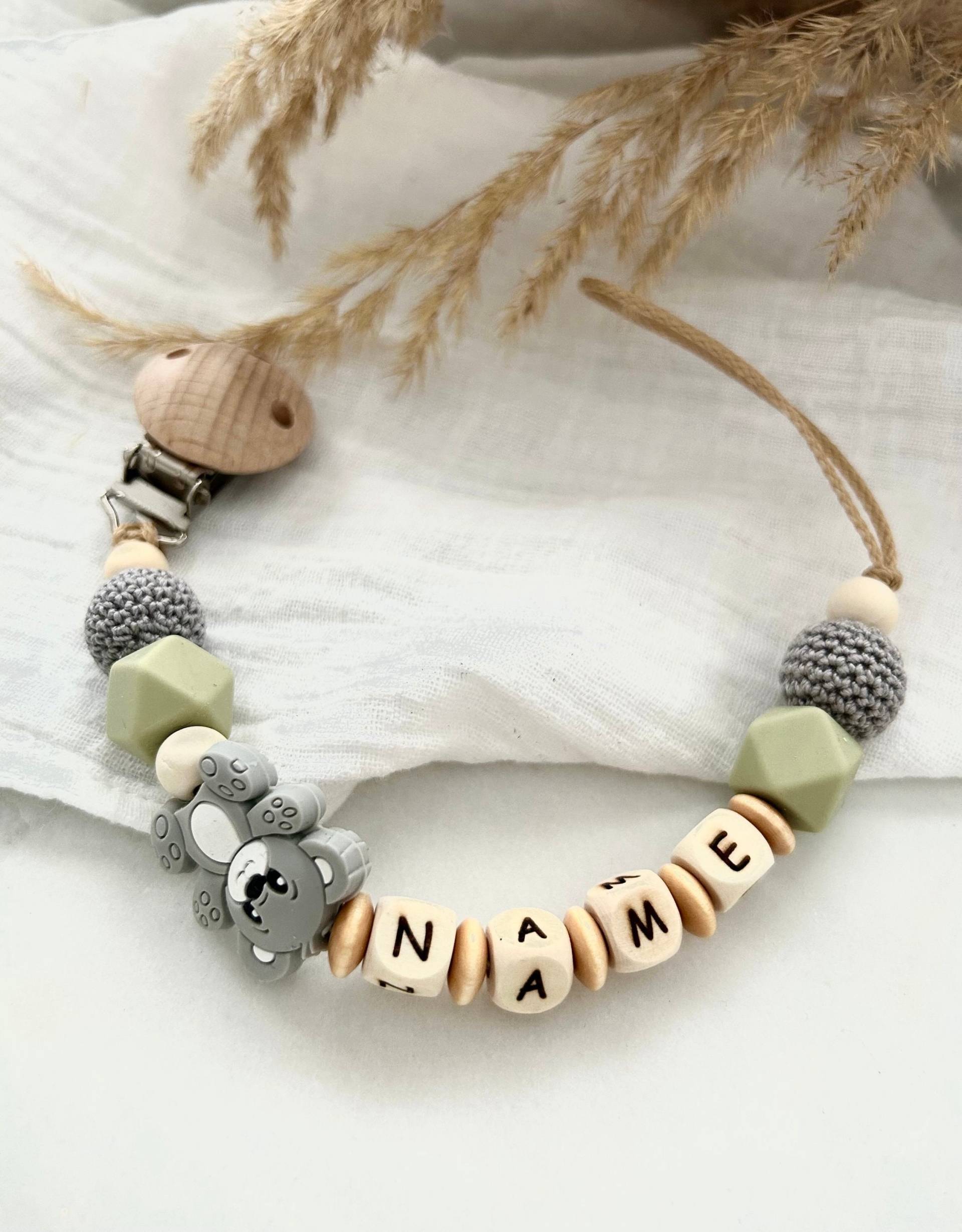 Schnullerkette Mit Namen | Personalisiert Koala Jungel Schnullerkette Mit Namen | Personalisiert Koala Jungel von Etsy - KiLiLuNi