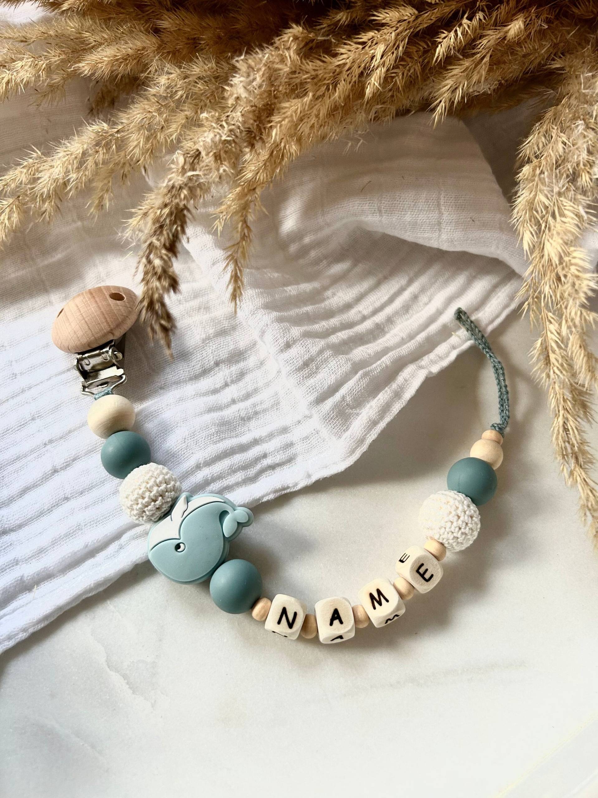 Schnullerkette Mit Namen | Personalisiert Wal Meer Schnullerkette Mit Namen | Personalisiert Wal Meer von Etsy - KiLiLuNi