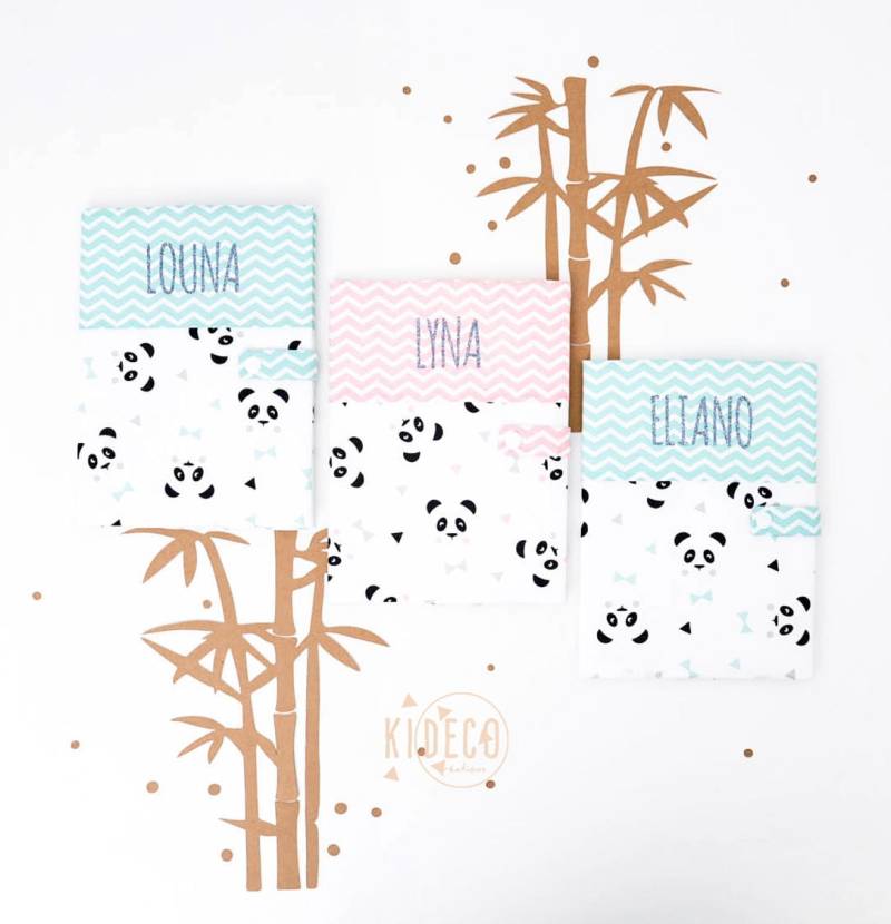 Schutzheft "Eins, Zwei, Drei, Panda" Anpassbar Mint Oder Pink Schutzheft "Eins, Zwei, Drei, Panda" Anpassbar Mint Oder Pink von Etsy - KidecoCreations