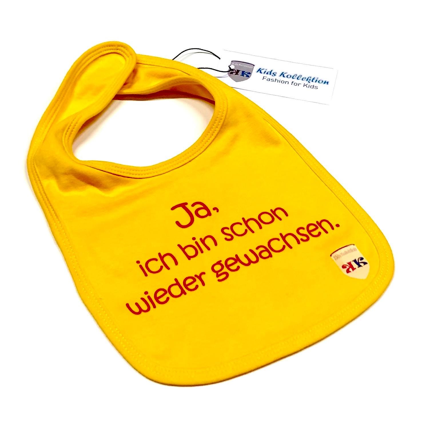 Süßes Baby Lätzchen in D. Farbe Gelb Mit Lustigem Spruch, Geschenk Zur Geburt, Für Mädchen Und Jungen, Spucktuch, Geburtstagswunsch von Etsy - KidsKollektion