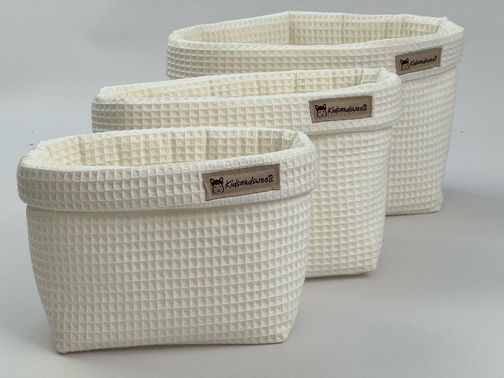 Utensilo Waffelpique Cremeweiß 100% Baumwolle, Handmade von Etsy - KidsandSweets