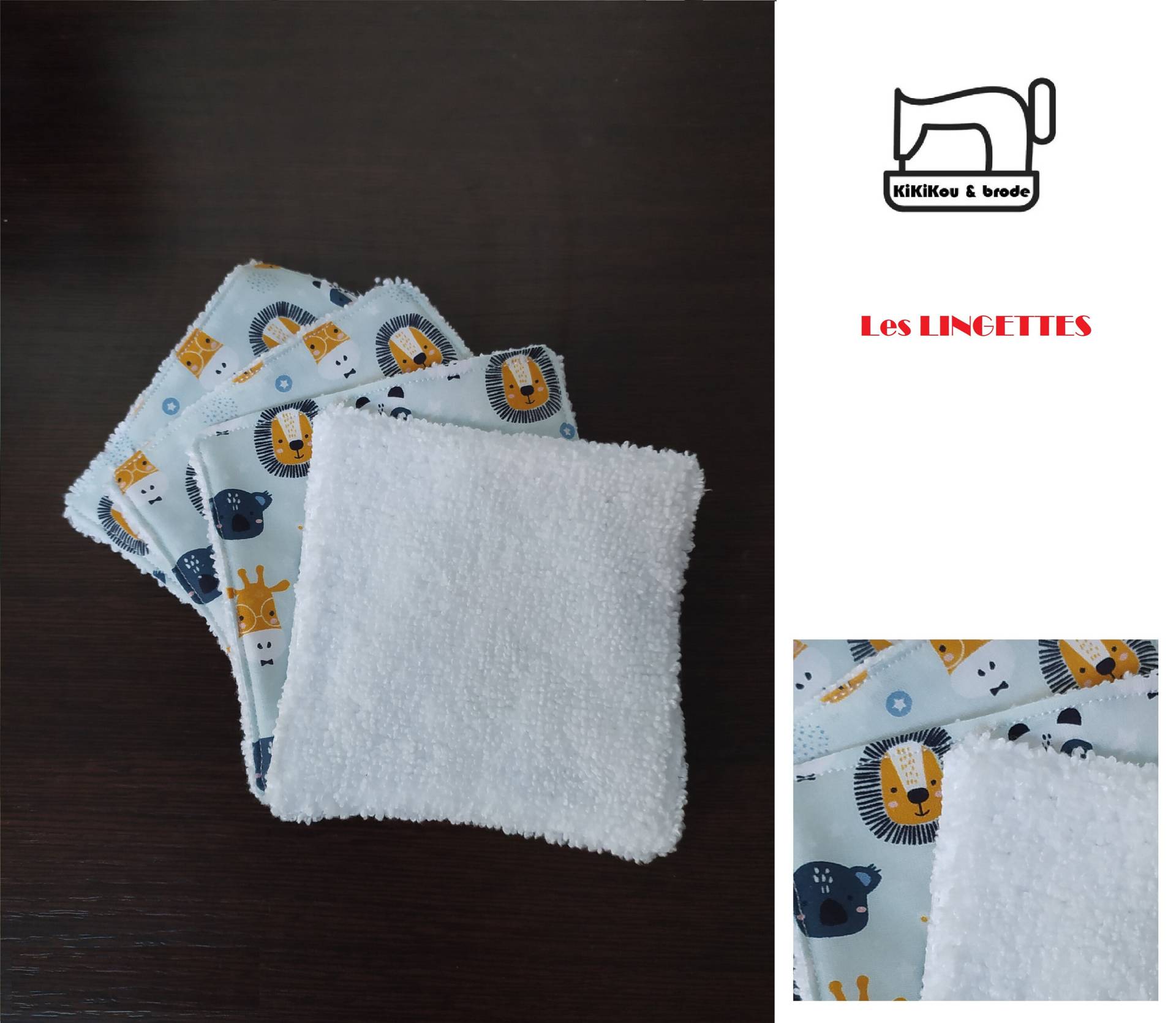 Abschminktücher Aus Bambusschwamm Und Öko-Tex-Bedruckter Baumwolle, Für Den Po Des Babys, Zum Abschminken Oder Waschlappen ; Abschminktücher Aus Bambusschwamm Und Öko-Tex-Bedruckter Baumwolle, Für Den Po Des Babys, Zum Abschminken Oder Waschlappen ; von Etsy - Kikikouetbrode