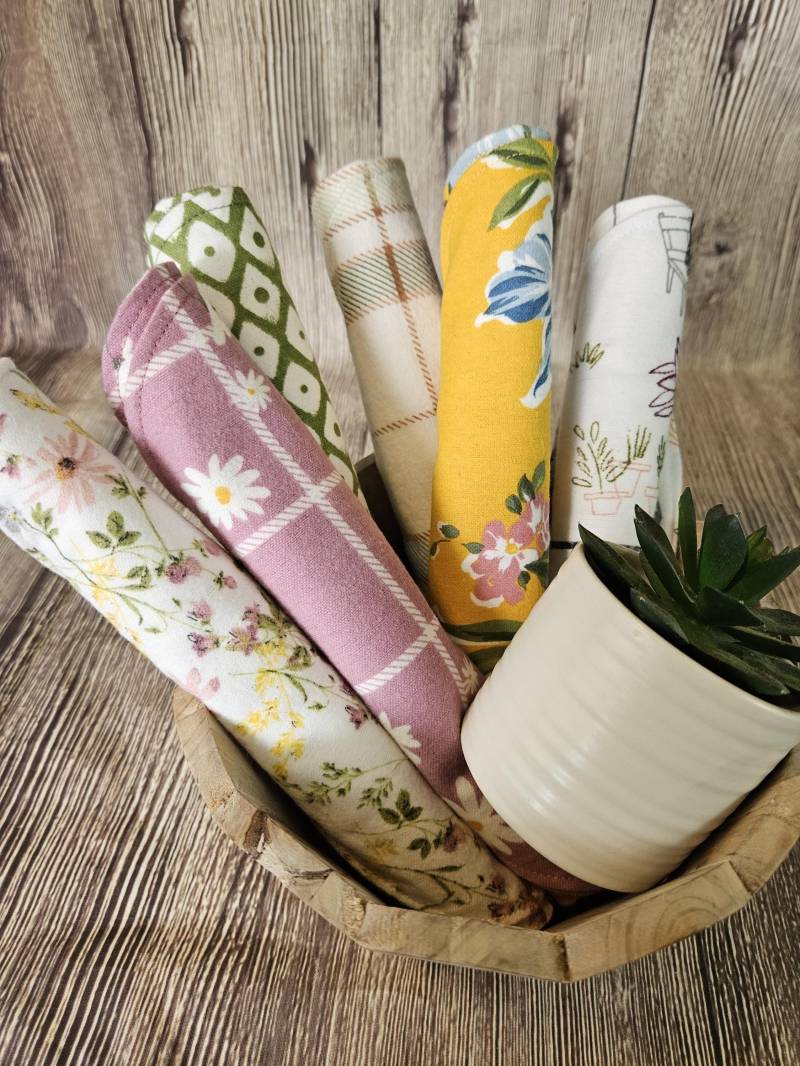 Spucktücher Mädchen, Flanell Spucktücher, Boho Blumen Spucktuch-Set, Senf Gelb Spucktuch, Lila Spucktuch von Etsy - KimScherersKorner