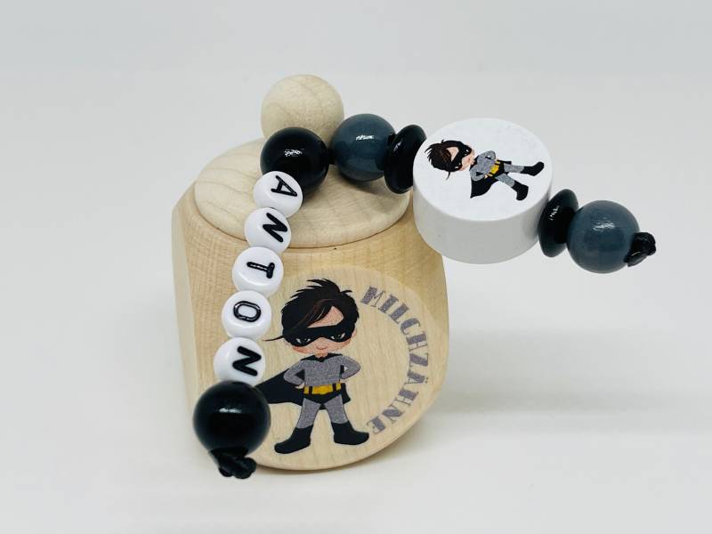 Milchzahndose Mit Namen Superheld von Etsy - KimberlyBabyShop