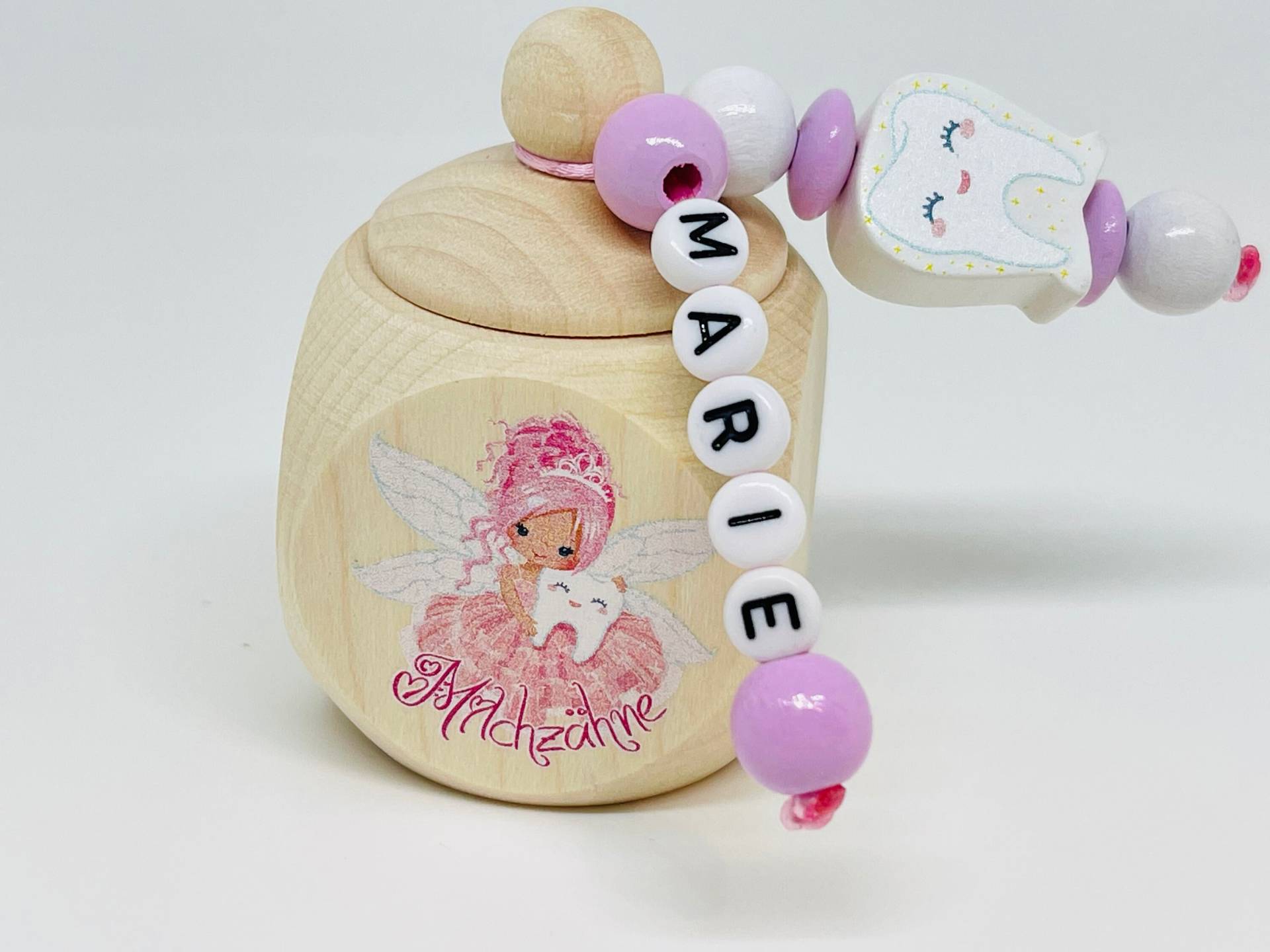 Milchzahndose Mit Namen - Zahnfee in Rosa von Etsy - KimberlyBabyShop