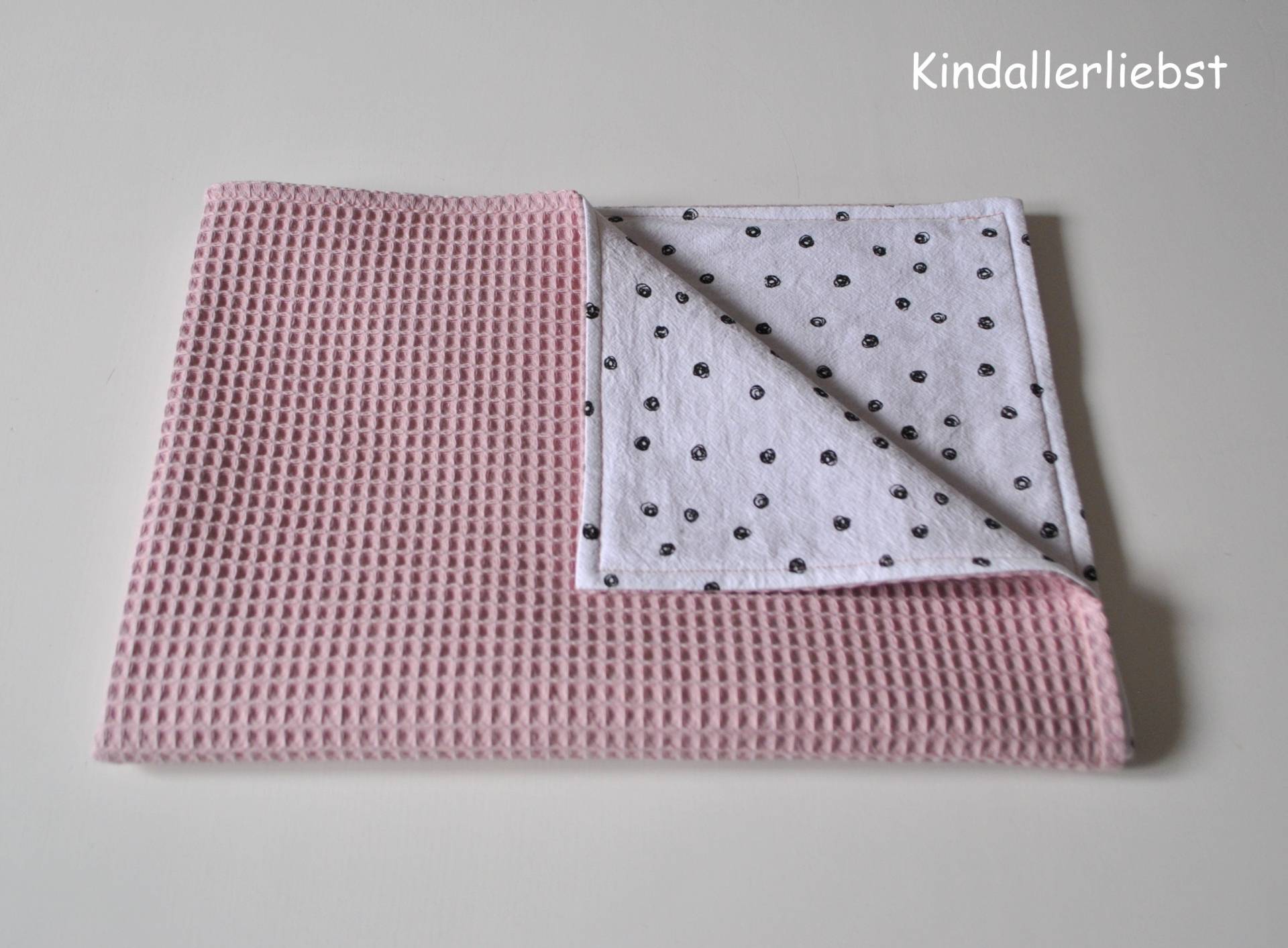 Babydecke Kuscheldecke Waffelpique Baumwolle Altrosa von Etsy - Kindallerliebst