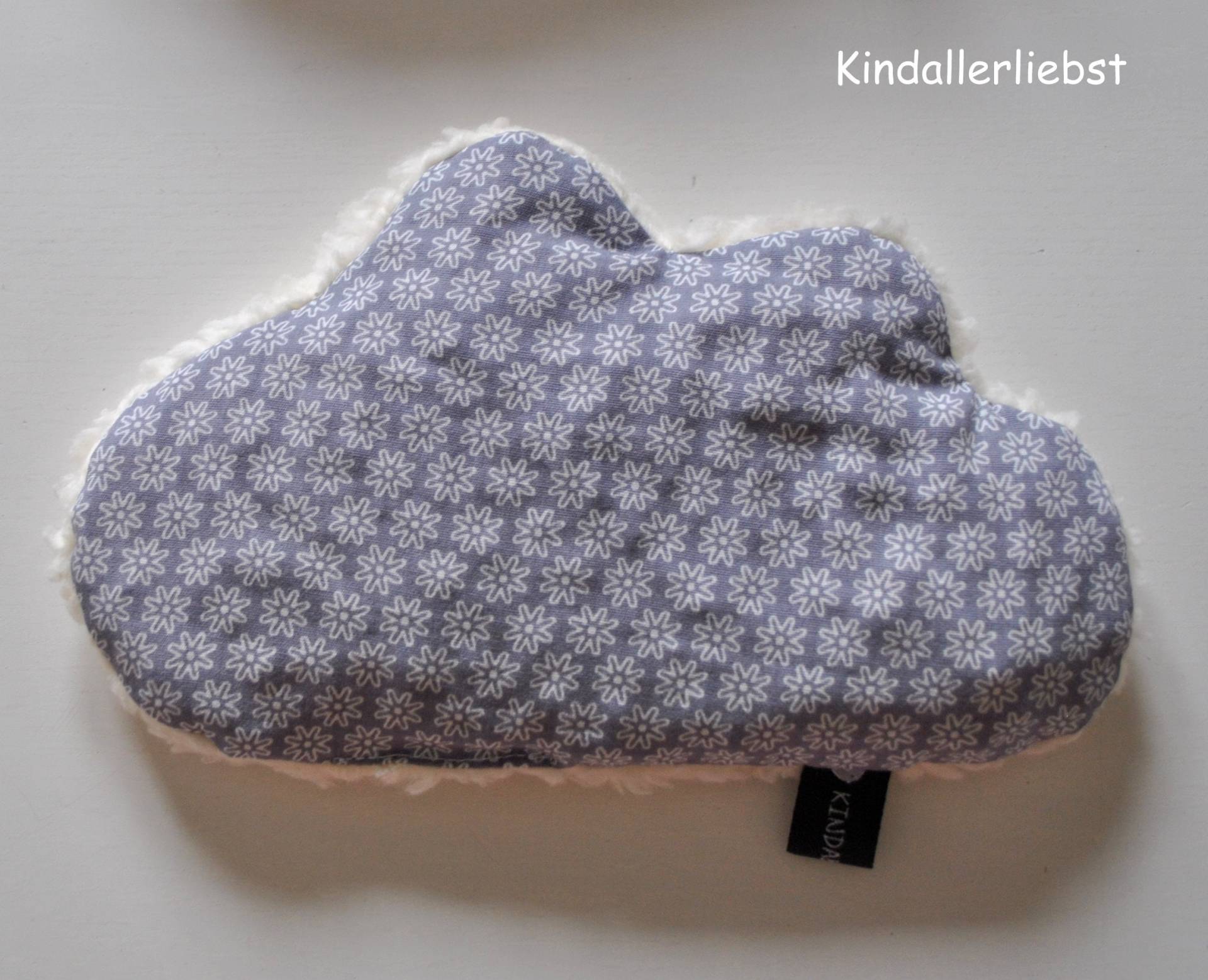 Kirschkernkissen Wärmekissen Wolke Grau Blümchen Kirschkernkissen Wärmekissen Wolke Grau Blümchen von Etsy - Kindallerliebst