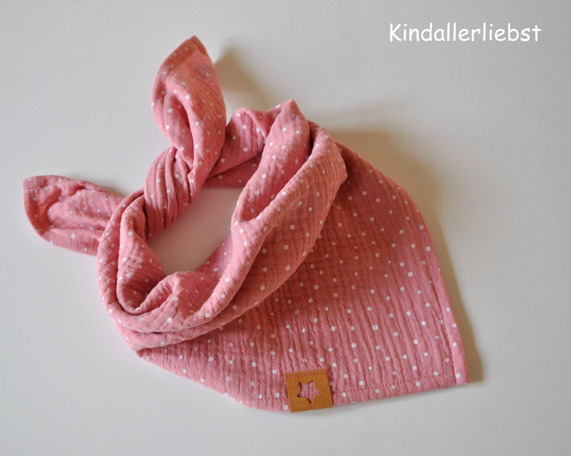 Musselin Halstuch Für Babys & Kleinkinder Kopftuch Kuscheltuch Altrosa Mit Pünktchen von Etsy - Kindallerliebst