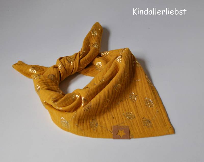 Musselin Halstuch Für Babys & Kleinkinder Kopftuch Kuscheltuch Senfgelb Mit Pusteblümchen von Etsy - Kindallerliebst