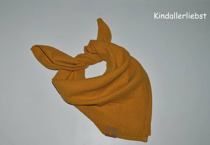 Musselin Halstuch Für Babys & Kleinkinder Kopftuch Kuscheltuch Senfgelb von Etsy - Kindallerliebst