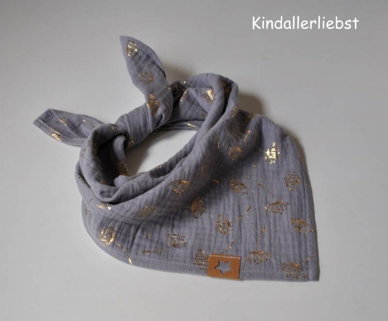 Musselin Halstuch Für Babys & Kleinkinder Kuscheltuch Kopftuch Grau Mit Pusteblümchen von Etsy - Kindallerliebst