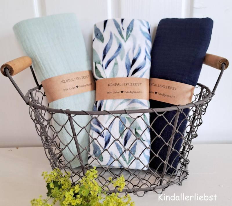 Spucktuch, Pucktuch, Musselintuch, Babydecke, Mulltuch, Halstuch von Etsy - Kindallerliebst