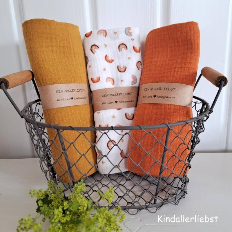 Spucktuch, Pucktuch, Musselintuch, Babydecke, Mulltuch, Halstuch von Etsy - Kindallerliebst