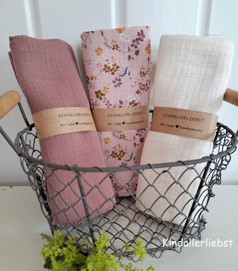 Spucktuch, Pucktuch, Musselintuch, Babydecke, Mulltuch, Halstuch von Etsy - Kindallerliebst