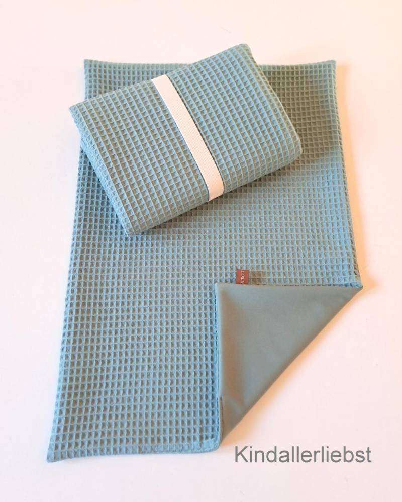 Wickelunterlage Abwaschbar, Wasserundurchlässig, Waffelpiquestoff, Altgrün, Div. Größen von Etsy - Kindallerliebst