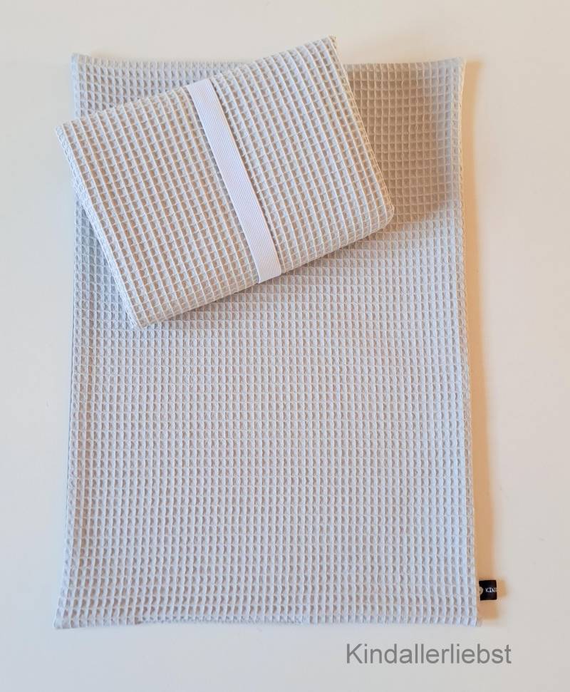 Wickelunterlage Abwaschbar, Wasserundurchlässig, Waffelpiquestoff, Hellgrau, Div. Größen von Etsy - Kindallerliebst