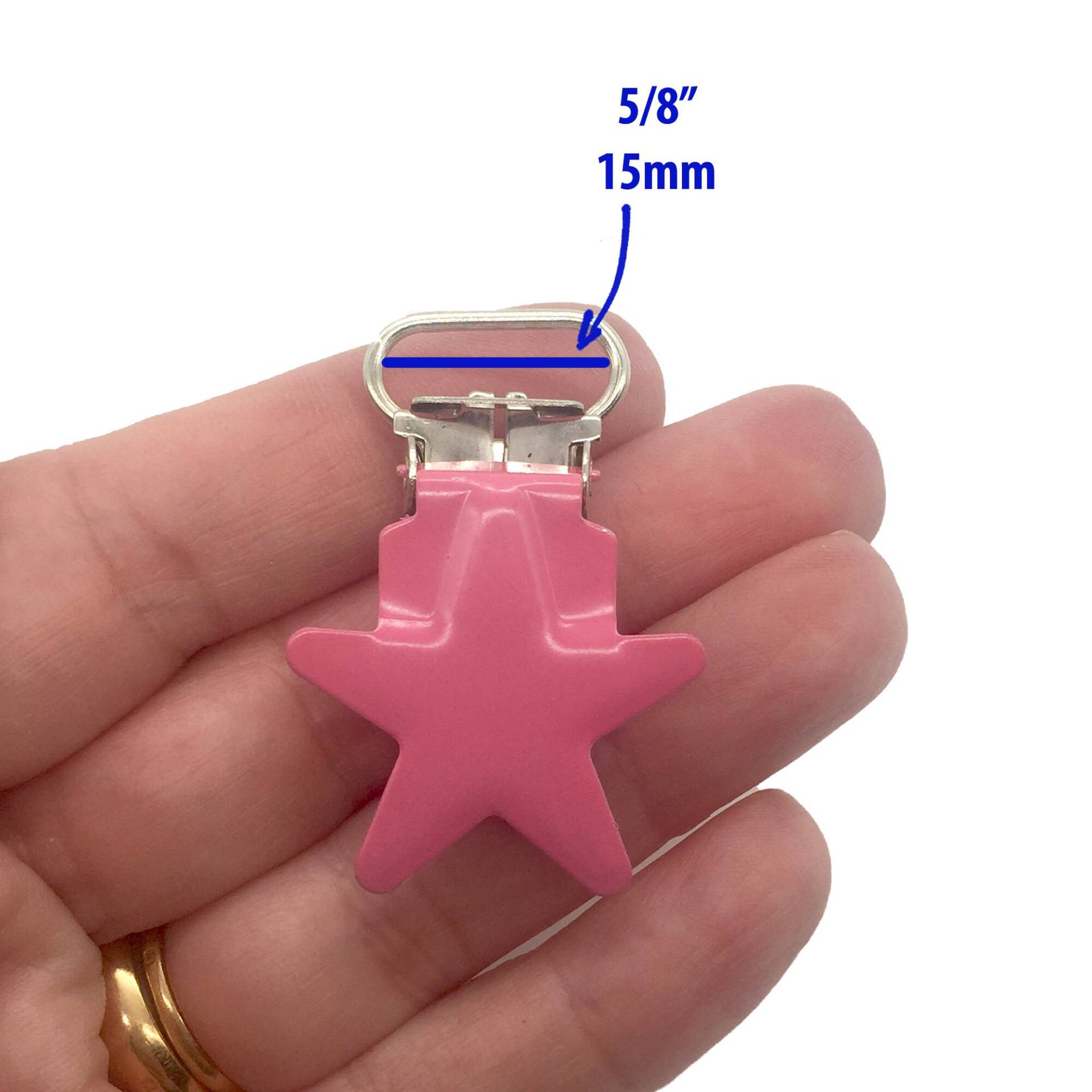 10 Rosa Stern Schnuller-Clips Für Schnullerclip, 5/8-Zoll-Metall-Schnullerclip-Hardware, Diy-Hosenträger-Clipzubehör, Schnullerclip von Etsy - Kinderklipz