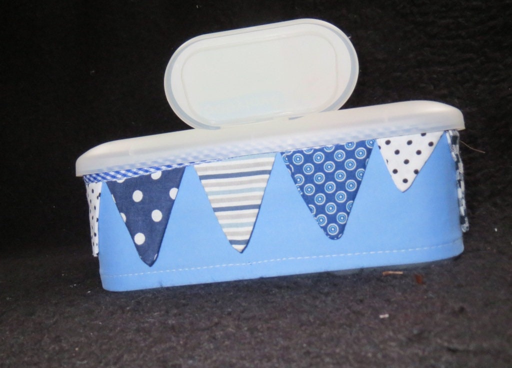 Feuchttücherbox - Fahnenwimpel Blau Feuchttücherbox - Fahnenwimpel Blau von Etsy - KinderkramDE