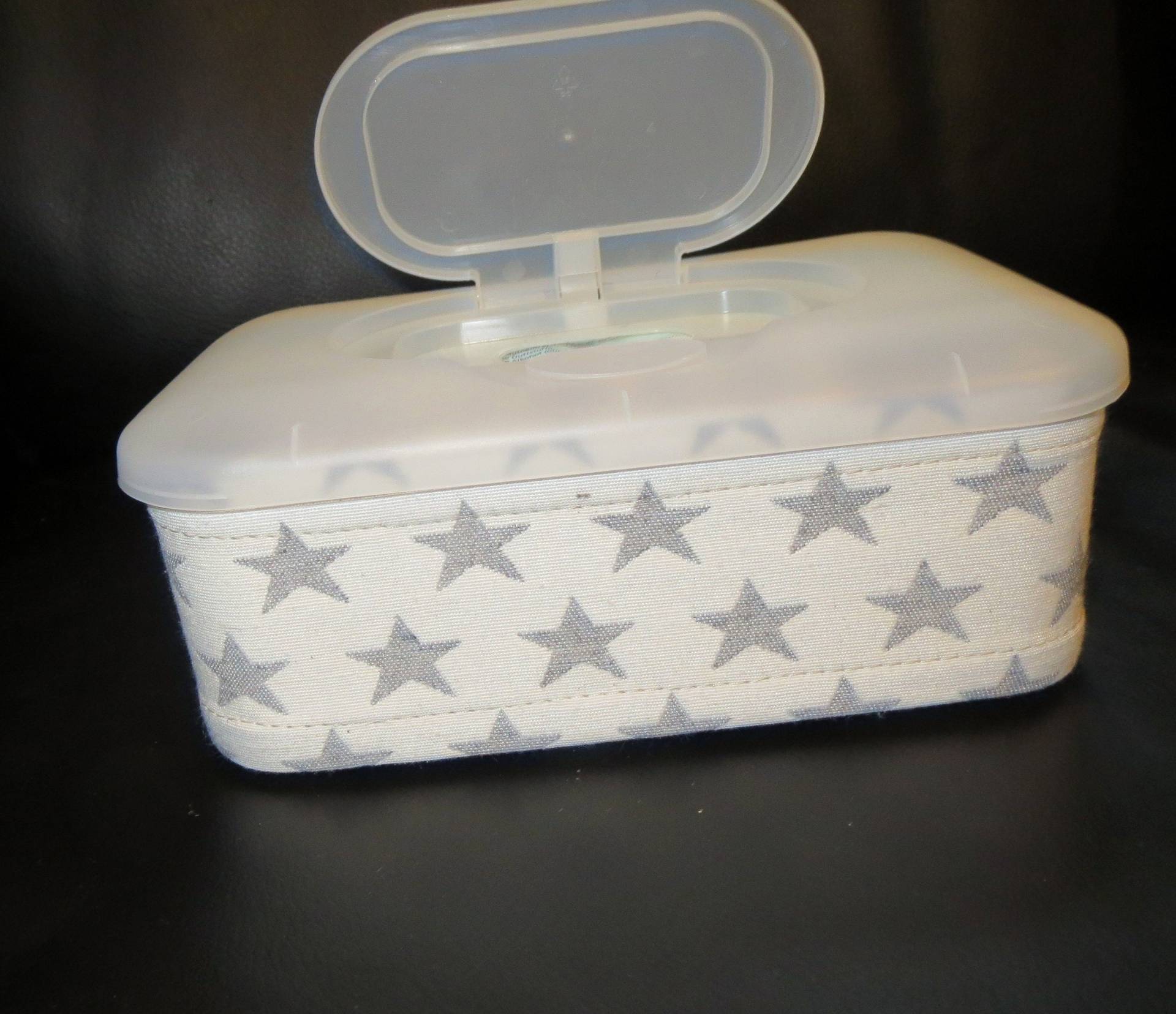 Feuchttücherbox -sterne | Weiß Grau Feuchttücherbox -sterne | Weiß Grau von Etsy - KinderkramDE