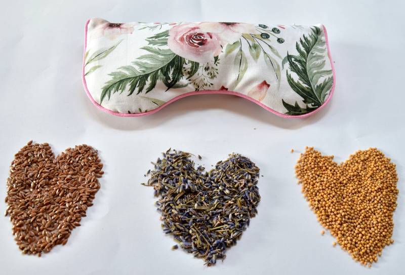 Augenkissen Mit Leinsamen, Senfkorn, Lavendel, Augenmaske, Schlafmaske, Yoga, Kräuter, Entspannung, Meditation, Augenband, Schlafkissen von Etsy - KissenLand