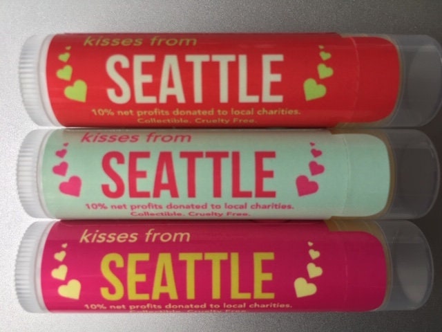 Trio Von Kisses From Seattle Lippenbalsam, Erdbeere, Vanille Und Minze Trio Von Kisses From Seattle Lippenbalsam, Erdbeere, Vanille Und Minze von Etsy - KissesFrom