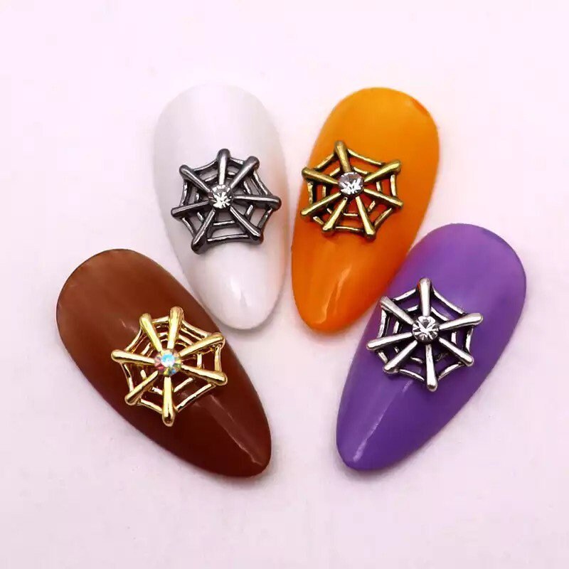 2Stk Spinnennetz Nagel Charm Mit Dekorativem Strass 2Stk Spinnennetz Nagel Charm Mit Dekorativem Strass von Etsy - KitschyNails