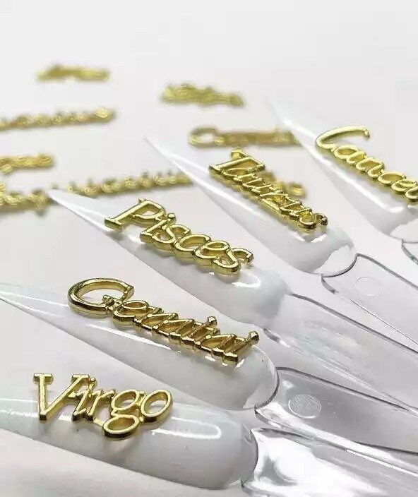 3D Sternzeichen Zodiac Nagel Charme, Nail Art Dekorationen, Legierung Gold Charms Schmuck Für Nägel 3D Sternzeichen Zodiac Nagel Charme, Nail Art Dekorationen, Legierung Gold Charms Schmuck Für Nägel von Etsy - KitschyNails