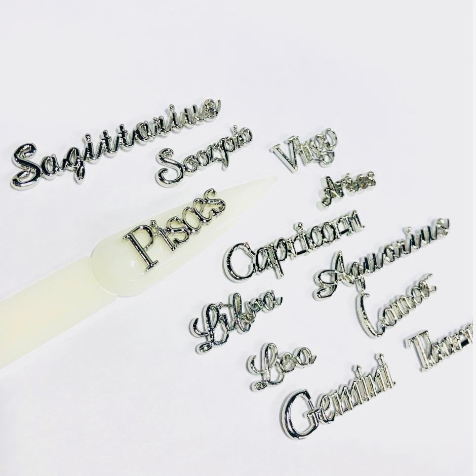 3D Sternzeichen Nagel Charm, Nail Art Dekorationen, Legierung Silber Charms Schmuck Für Nägel 3D Sternzeichen Nagel Charm, Nail Art Dekorationen, Legierung Silber Charms Schmuck Für Nägel von Etsy - KitschyNails