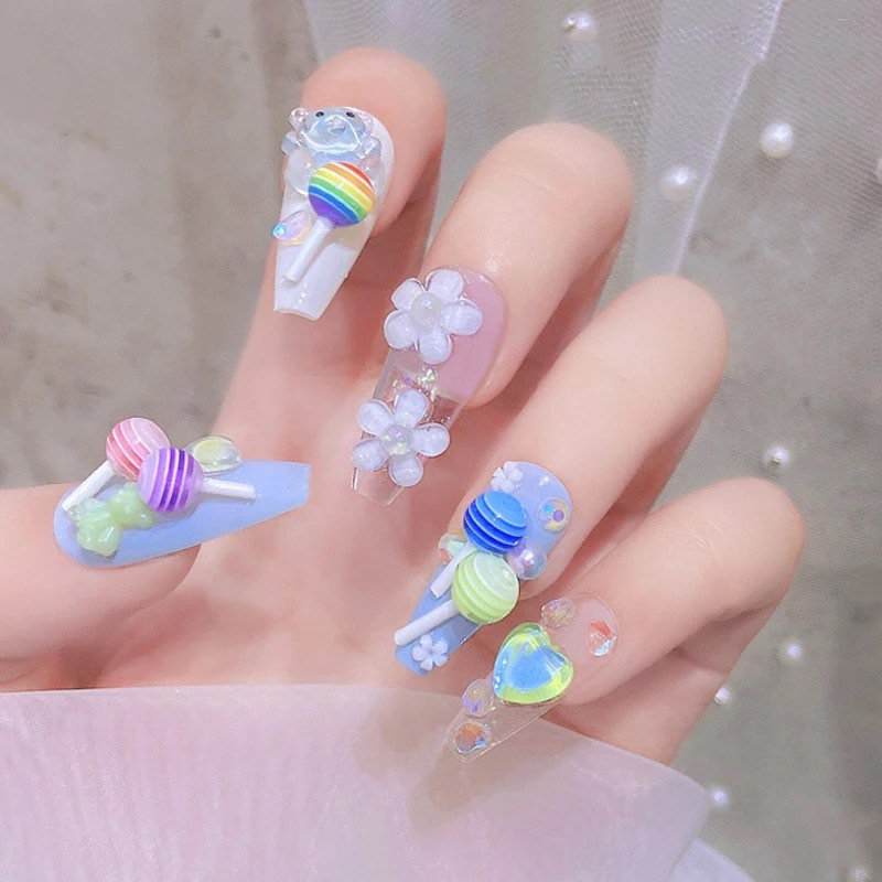 5 Stücke Lutscherförmige Anhänger Für Acrylnägel 5 Stücke Lutscherförmige Anhänger Für Acrylnägel von Etsy - KitschyNails