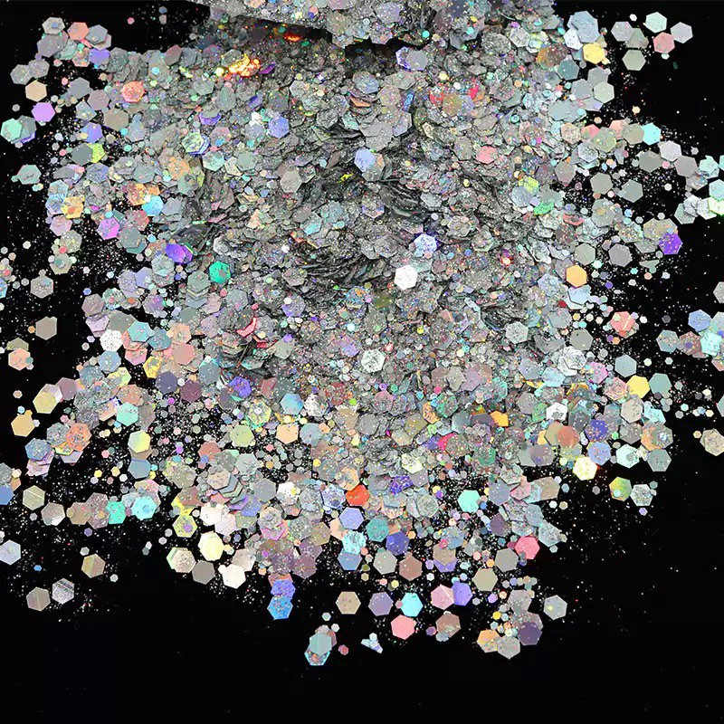 Hexagon Flake Pailletten, Mixed Size Flakes Holographic Glitzer, Nagel Pailletten Poliert Hexagon Flake Pailletten, Mixed Size Flakes Holographic Glitzer, Nagel Pailletten Poliert von Etsy - KitschyNails