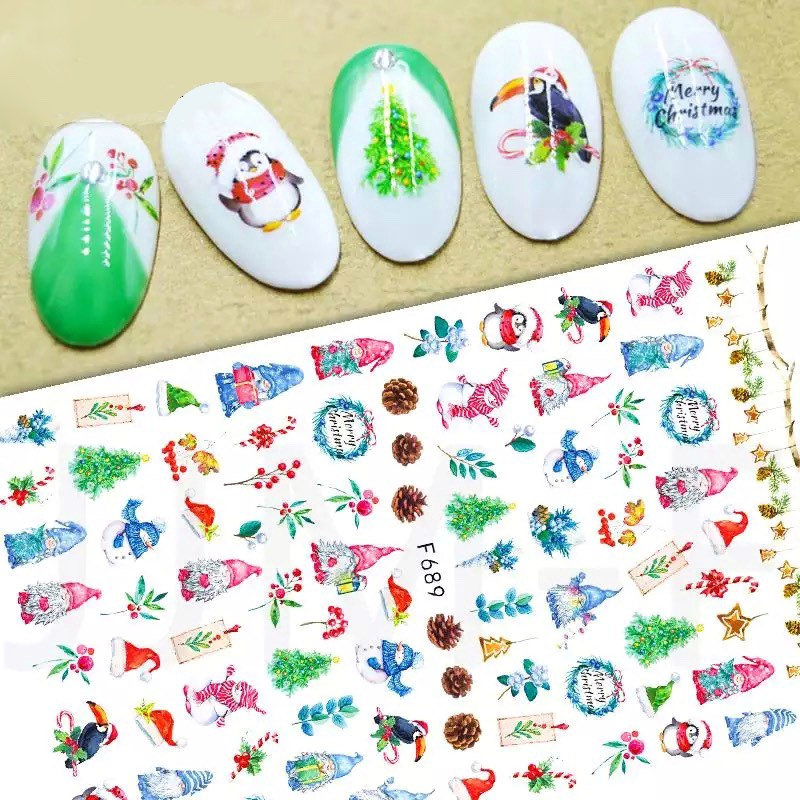 Schneemann, Pinguin Und Weihnachtsbäume, Weihnachten Nail Art Aufkleber von Etsy - KitschyNails