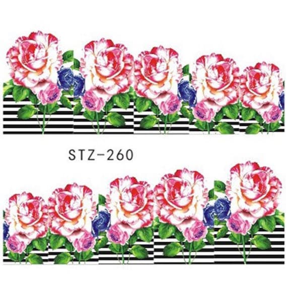 Wasser Transfer Nagel Aufkleber, Rosa Blume Design, Nail Art, Nageldekoration Wasser Transfer Nagel Aufkleber, Rosa Blume Design, Nail Art, Nageldekoration von Etsy - KitschyNails