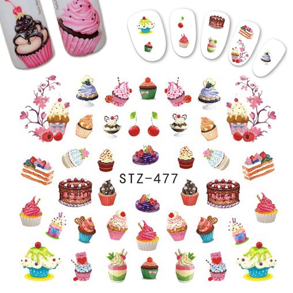 Wasser Transfer Nagel Aufkleber, Rote Kirsche Und Kuchen Design, Nagelkunst, Nageldekoration Wasser Transfer Nagel Aufkleber, Rote Kirsche Und Kuchen Design, Nagelkunst, Nageldekoration von Etsy - KitschyNails