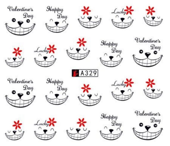 Wasser Transfer Nagel Aufkleber, Valentinstag Design, Herz Nail Art, Nageldekoration Wasser Transfer Nagel Aufkleber, Valentinstag Design, Herz Nail Art, Nageldekoration von Etsy - KitschyNails