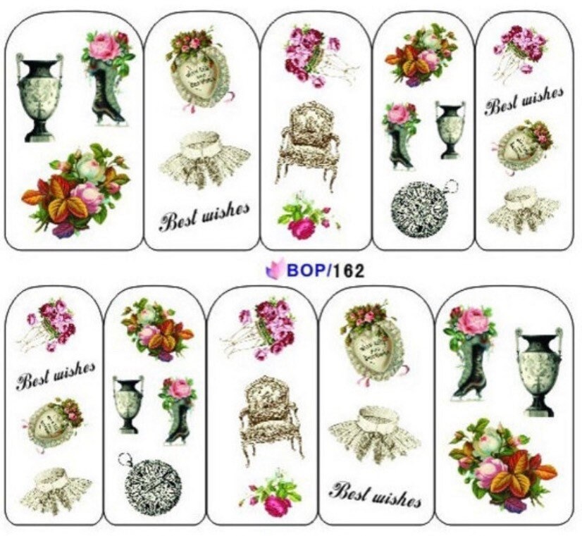 Wassertransfer Nagel Aufkleber, Blumen Und Möbel Style Nail Art, Nageldekoration Wassertransfer Nagel Aufkleber, Blumen Und Möbel Style Nail Art, Nageldekoration von Etsy - KitschyNails