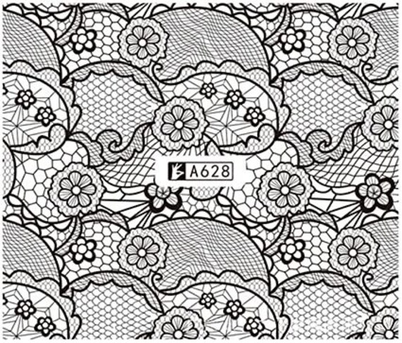 Wasser Transfernagel Aufkleber, Nagel Spitze Blumen Design, Nail Art, Dekoration Wasser Transfernagel Aufkleber, Nagel Spitze Blumen Design, Nail Art, Dekoration von Etsy - KitschyNails