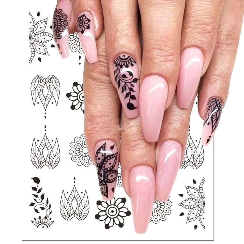 Wasser Transfernagel Aufkleber, Nagel Spitze Blumen Design, Nail Art, Dekoration Wasser Transfernagel Aufkleber, Nagel Spitze Blumen Design, Nail Art, Dekoration von Etsy - KitschyNails