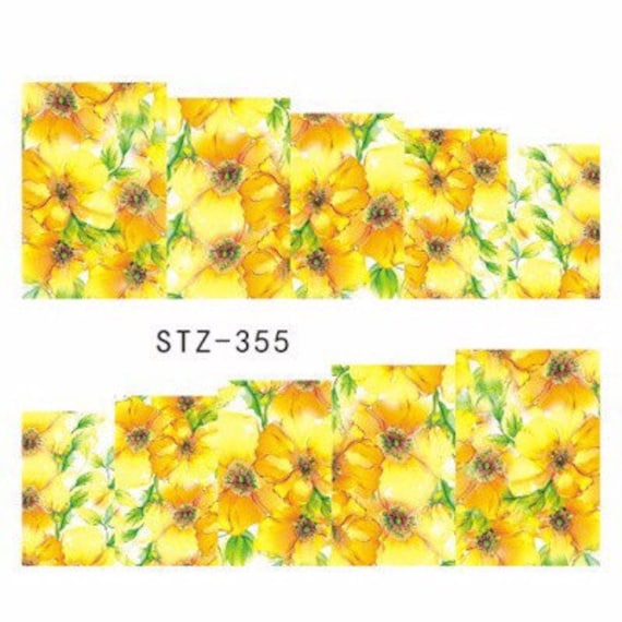 Wassertransfer Nagel Aufkleber, Gelbes Blumen Design, Nail Art, Nageldekoration Wassertransfer Nagel Aufkleber, Gelbes Blumen Design, Nail Art, Nageldekoration von Etsy - KitschyNails
