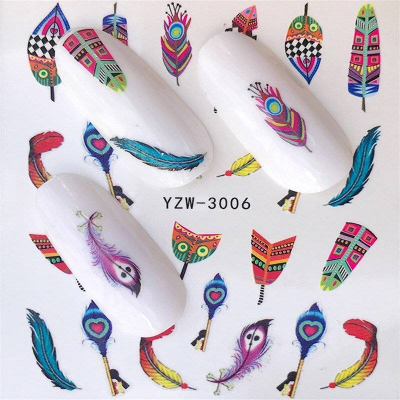 Wassertransfer Nagel Aufkleber, Nagelabziehbild, Feder Design, Nail Art, Nageldekoration Wassertransfer Nagel Aufkleber, Nagelabziehbild, Feder Design, Nail Art, Nageldekoration von Etsy - KitschyNails