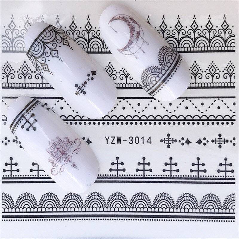 Wassertransfer Nagel Aufkleber, Nagelabziehbild, Spitzendesign, Lace Nailart, Nageldekoration von Etsy - KitschyNails