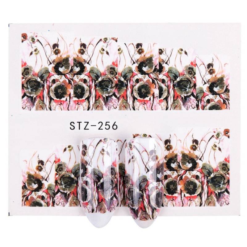 Wassertransfer Nagel Aufkleber, Schwarze Und Rote Blumen Design, Nail Art, Nageldekoration Wassertransfer Nagel Aufkleber, Schwarze Und Rote Blumen Design, Nail Art, Nageldekoration von Etsy - KitschyNails