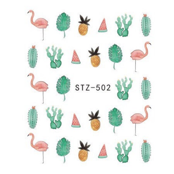 Wassertransfer Nagelsticker, Nageltattoos, Kaktus, Flamingo Und Ananas Design, & Nail Art, Nageldekoration Wassertransfer Nagelsticker, Nageltattoos, Kaktus, Flamingo Und Ananas Design, & Nail Art, Nageldekoration von Etsy - KitschyNails