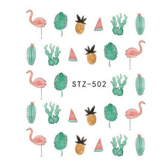 Wassertransfer Nagelsticker, Nageltattoos, Kaktus, Flamingo Und Ananas Design, & Nail Art, Nageldekoration Wassertransfer Nagelsticker, Nageltattoos, Kaktus, Flamingo Und Ananas Design, & Nail Art, Nageldekoration von Etsy - KitschyNails