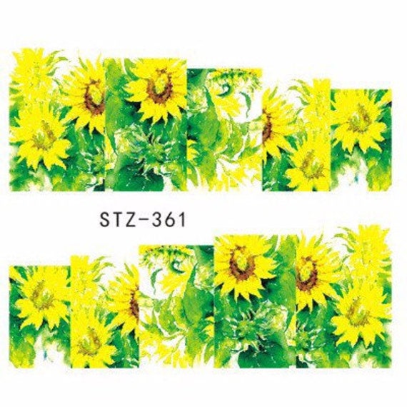 Wassertransfer Nagelsticker, Nageltattoos, Sonnenblume Design, Blumen Nail Art, Nageldekoration Wassertransfer Nagelsticker, Nageltattoos, Sonnenblume Design, Blumen Nail Art, Nageldekoration von Etsy - KitschyNails