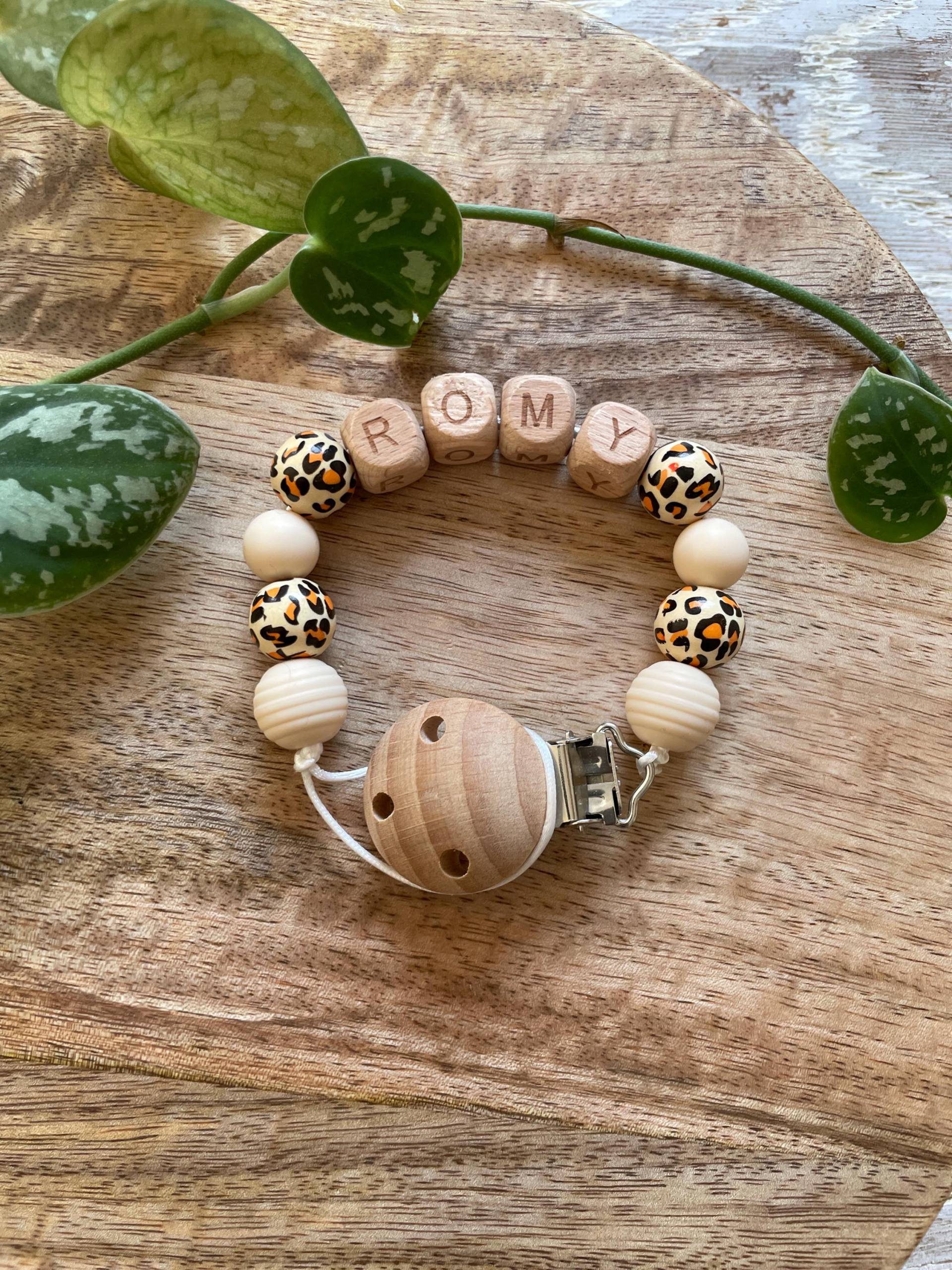 Schnullerkette | Mit Namen Personalisiert Mädchen Junge Leo Natur Geburt Taufe Geschenk von Etsy - KleineKreativeWunder