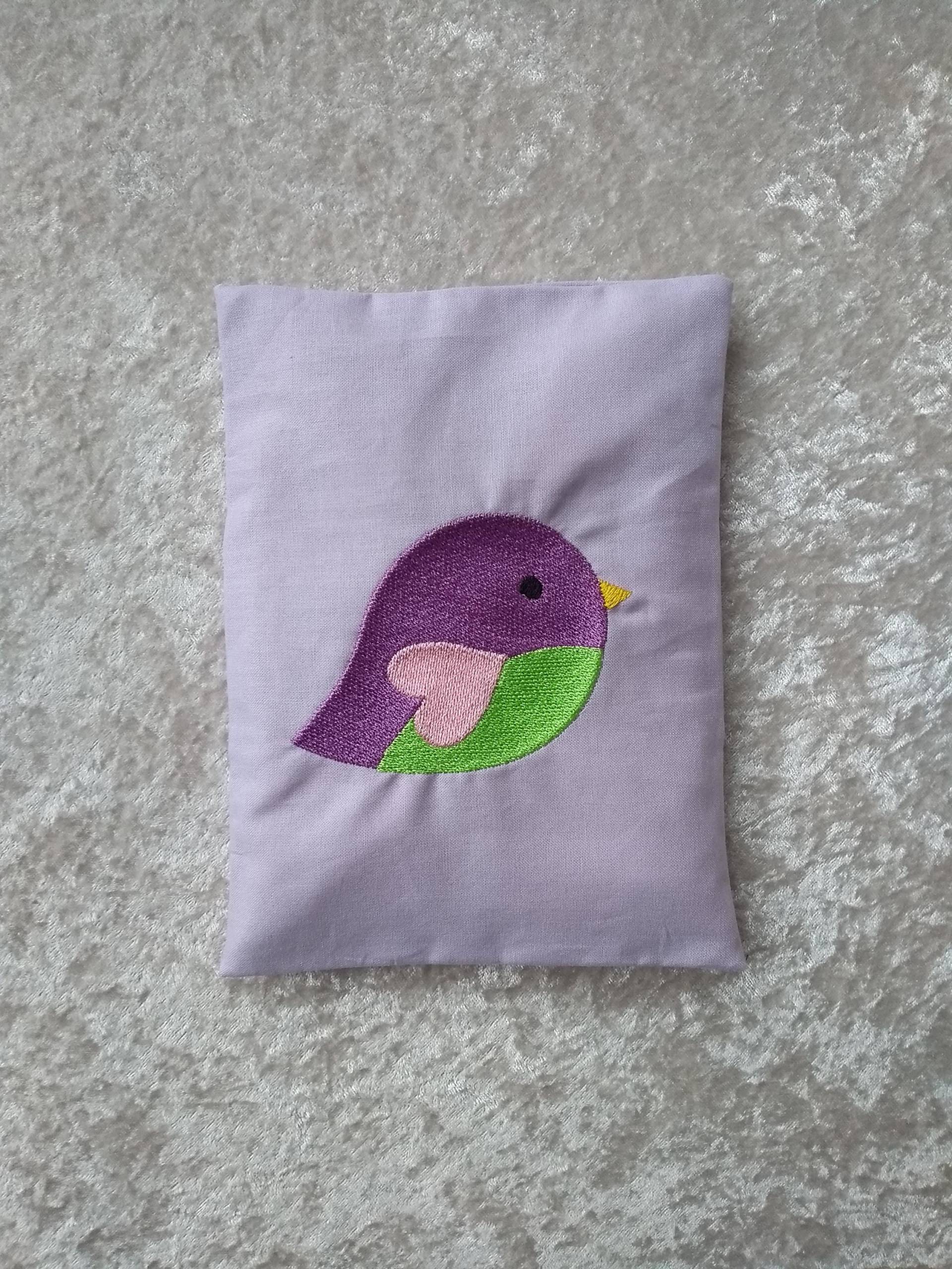 Wärmekissen, Vogel-stickerei, Hell-Lila Wärmekissen, Vogel-stickerei, Hell-Lila von Etsy - KleineWohlmanufaktur