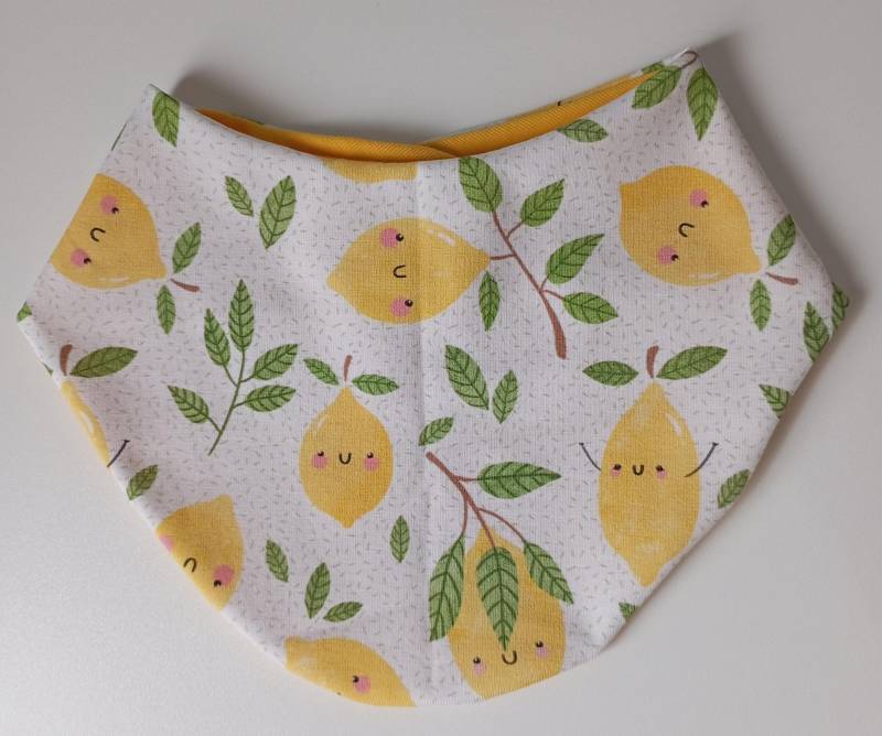 Baby Halstuch - Dreieckstuch Zitrone von Etsy - KleinerDiamant