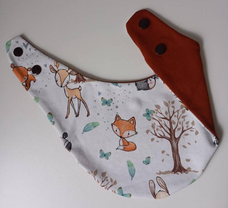 Einzelstück Baby Halstuch - Dreieckstuch Waldtiere von Etsy - KleinerDiamant